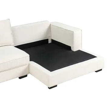Hörnsoffa Renders - Vit, Svart - Möbler - Soffa - Divansoffor & schäslongsoffa