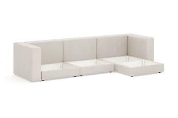 Hagblom 4-sits Divansoffa med Förvaring Vändbar - Beige - Möbler - Soffa - Divansoffor & schäslongsoffa