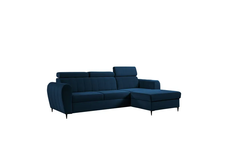 Hoffman Soffa med Divan 3-sits, Marinblå