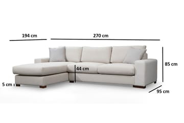 Huelva Divansoffa - Beige - Möbler - Soffa - Divansoffor & schäslongsoffa