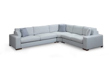 Huelva Högervänd L-formad Hörnsoffa 322 cm i Tyg med Breda Armstöd - Beige - Möbler - Soffa - Hörnsoffa