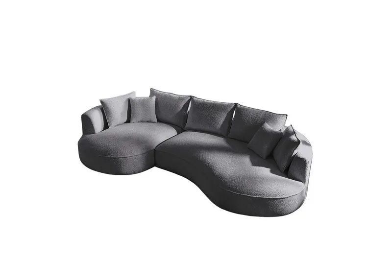 Hungirr Soffa med Divan 4-sits, Mörkgrå