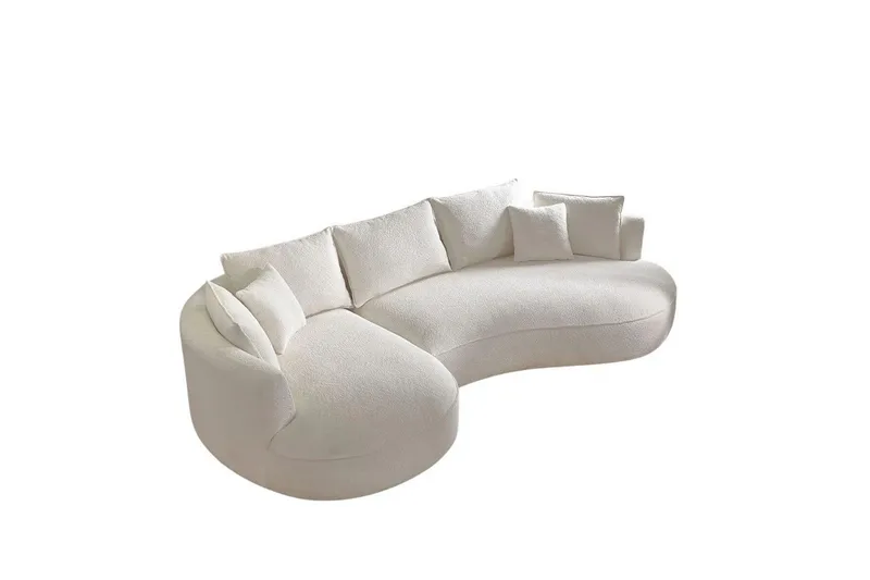 Hungirr Soffa med Divan 4-sits, Vit