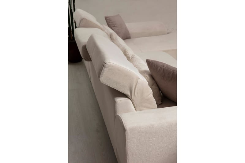 Jaraad Divansoffa Höger - Beige/Svart - Möbler - Soffa - Divansoffor & schäslongsoffa