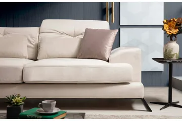 Jaraad Divansoffa Höger - Beige/Svart - Möbler - Soffa - Divansoffor & schäslongsoffa