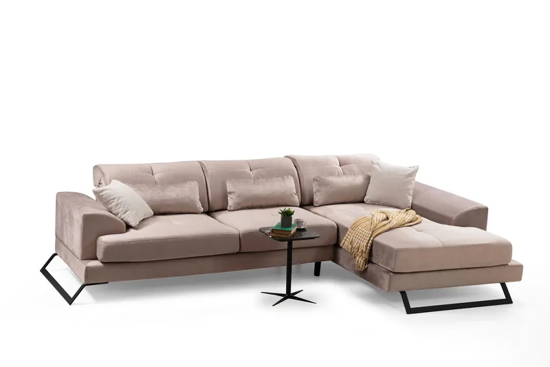 Jaraad Divansoffa Vänster, Beige/Svart