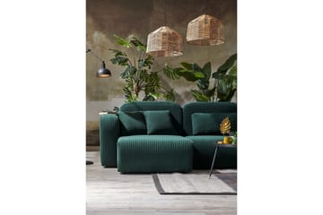 Kyrel Soffa med Divan 4-sits - Grön - Möbler - Soffa - Divansoffor & schäslongsoffa