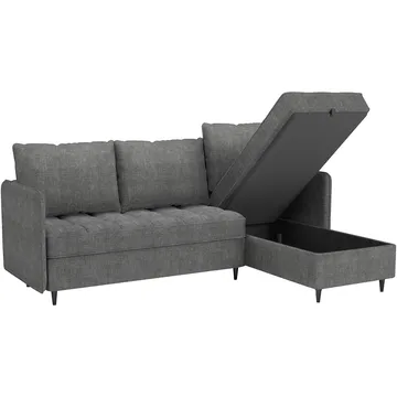 Lindhus Soffa med Divan 3-sits - Grå - Möbler - Soffa - Divansoffor & schäslongsoffa