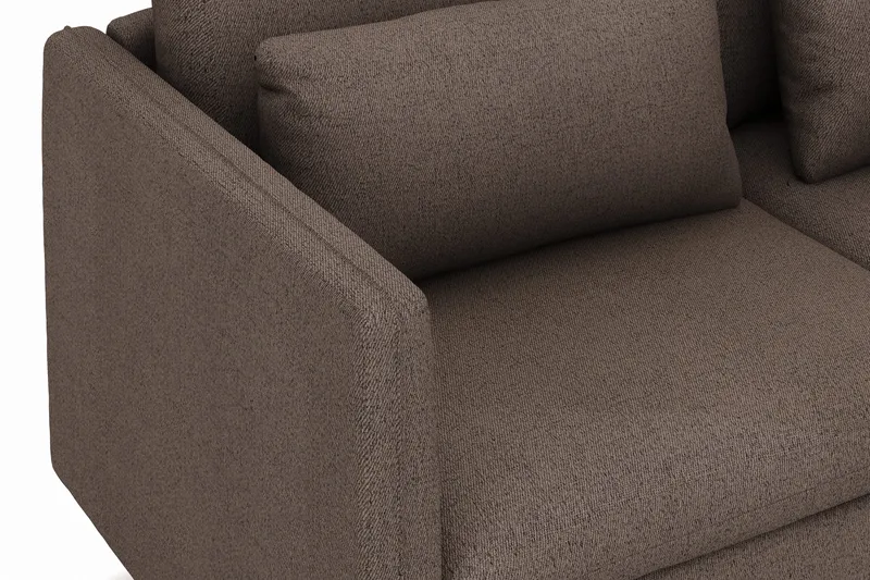 Lovis 3-sits Soffa med vändbar Divan i tyg - Brun - Möbler - Soffa - Divansoffor & schäslongsoffa