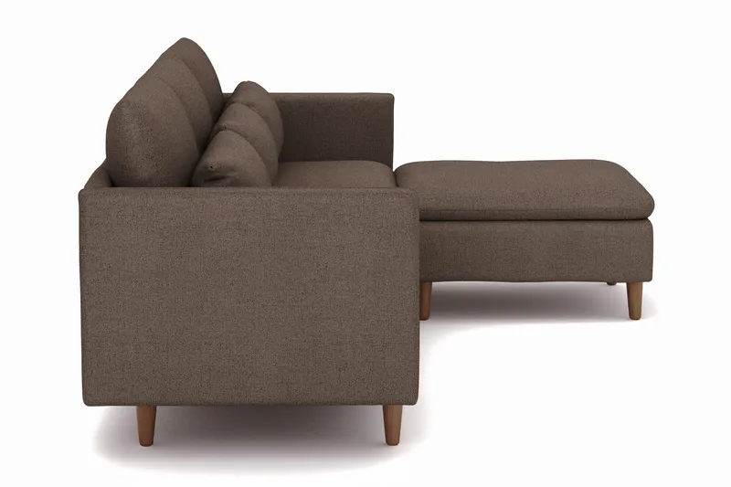 Lovis 3-sits Soffa med vändbar Divan i tyg - Brun - Möbler - Soffa - Divansoffor & schäslongsoffa