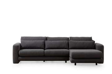 Makhan 3-sits Högervänd L-formad Divansoffa med Schäslong i Bouclé - Antracit - Möbler - Soffa - Divansoffor & schäslongsoffa