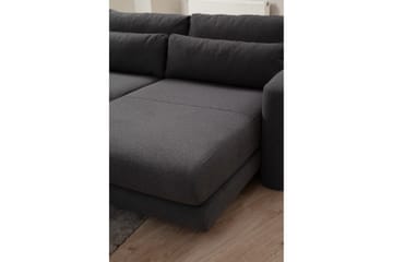 Makhan 3-sits Högervänd L-formad Divansoffa med Schäslong i Bouclé - Antracit - Möbler - Soffa - Divansoffor & schäslongsoffa