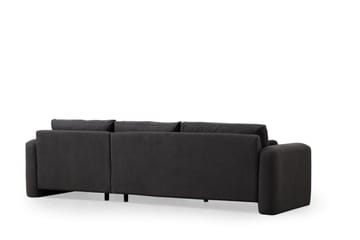 Makhan 3-sits Högervänd L-formad Divansoffa med Schäslong i Bouclé - Antracit - Möbler - Soffa - Divansoffor & schäslongsoffa