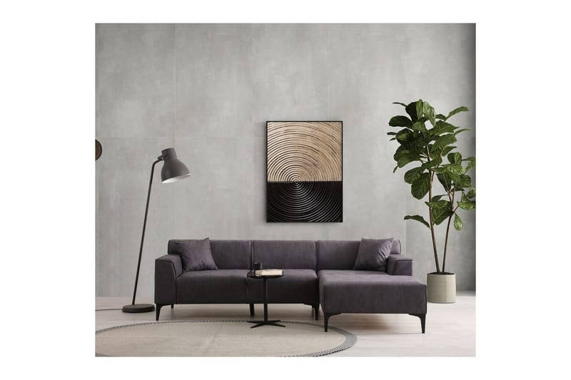 Malpani Soffa med Divan 3-sits - Antracit - Möbler - Soffa - Divansoffor & schäslongsoffa