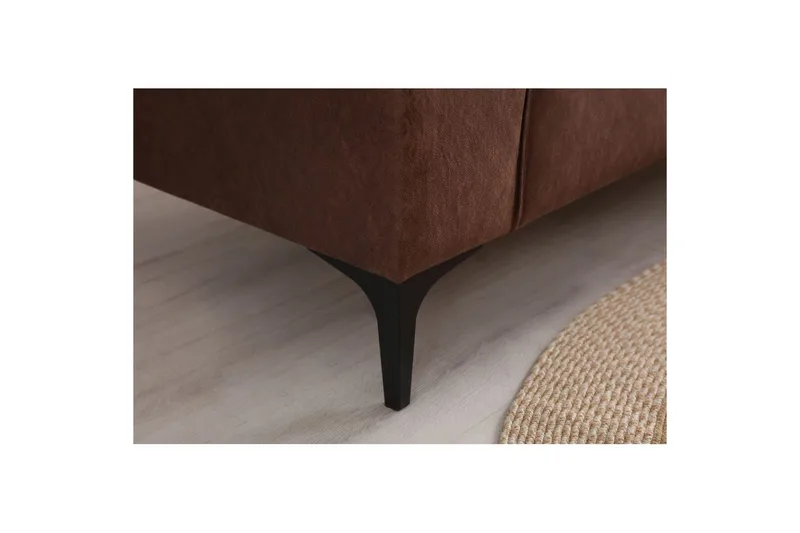Malpani Soffa med Divan 3-sits - Cognac - Möbler - Soffa - Divansoffor & schäslongsoffa