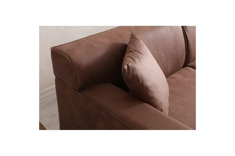 Malpani Soffa med Divan 3-sits - Cognac - Möbler - Soffa - Divansoffor & schäslongsoffa
