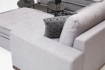 Mamerto Soffa m. Divan 4-sits - Ljusgrå - Möbler - Soffa - Hörnsoffa - Hörnsoffa med divan