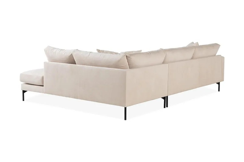 Menard 4-sits Högervänd L-formad Djup Schäslongsoffa i Manchester - Beige - Möbler - Soffa - Divansoffor & schäslongsoffa