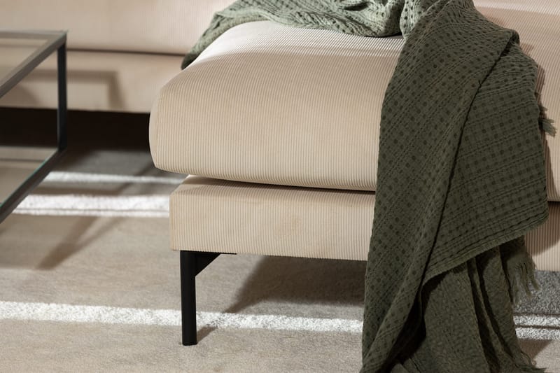 Menard 4-sits Högervänd L-formad Djup Schäslongsoffa i Manchester - Beige - Möbler - Soffa - Divansoffor & schäslongsoffa