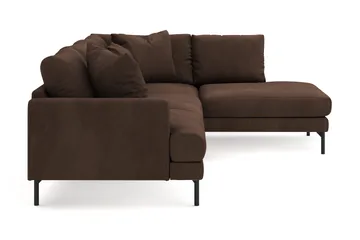 Menard 4-sits Högervänd L-formad Djup Schäslongsoffa i Manchester - Brun - Möbler - Soffa - Divansoffor & schäslongsoffa