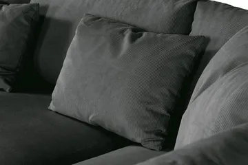 Menard 4-sits Högervänd L-formad Djup Schäslongsoffa i Manchester - Grå - Möbler - Soffa - Divansoffor & schäslongsoffa