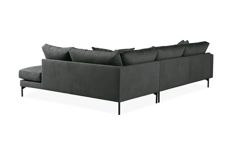 Menard 4-sits Högervänd L-formad Djup Schäslongsoffa i Manchester - Grå - Möbler - Soffa - Divansoffor & schäslongsoffa