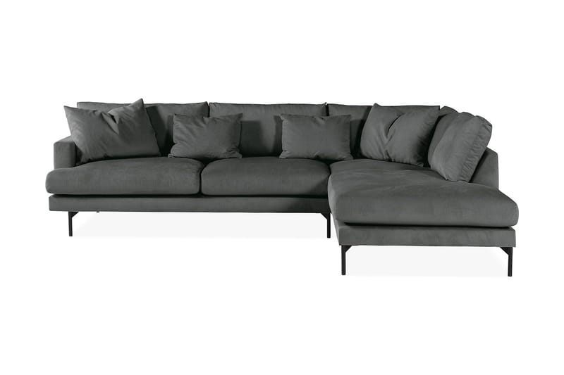 Menard 4-sits Högervänd L-formad Djup Schäslongsoffa i Manchester - Grå - Möbler - Soffa - Divansoffor & schäslongsoffa