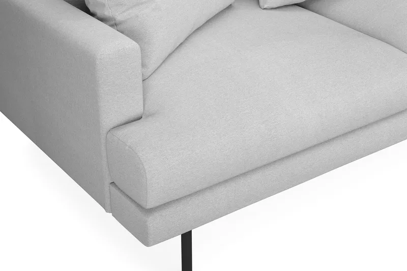 Menard 4-sits Högervänd L-formad Djup Schäslongsoffa i Tyg - Ljusgrå - Möbler - Soffa - Divansoffor & schäslongsoffa