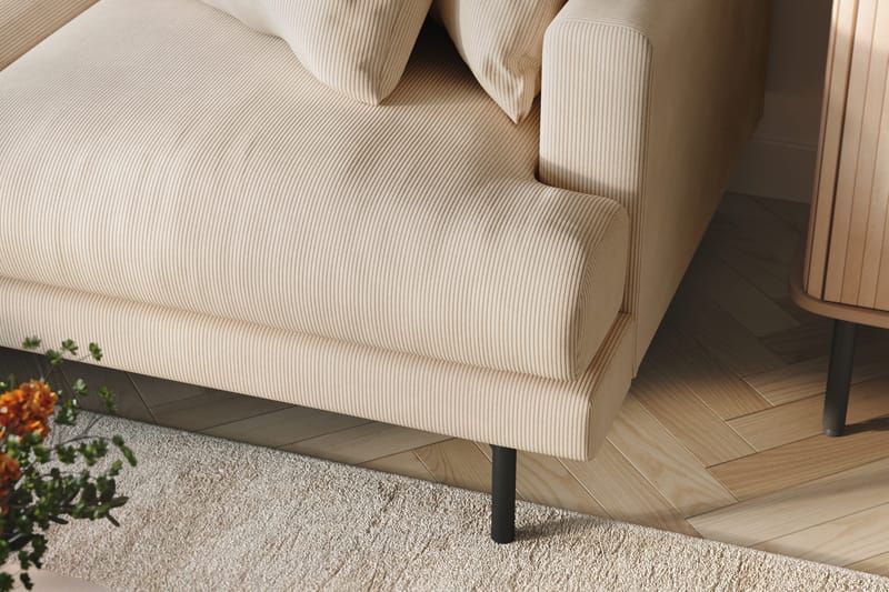 Menard 4-sits Vänstervänd L-formad Divansoffa i Manchester - Beige - Möbler - Soffa - Divansoffor & schäslongsoffa - 4 sits soffa med divan
