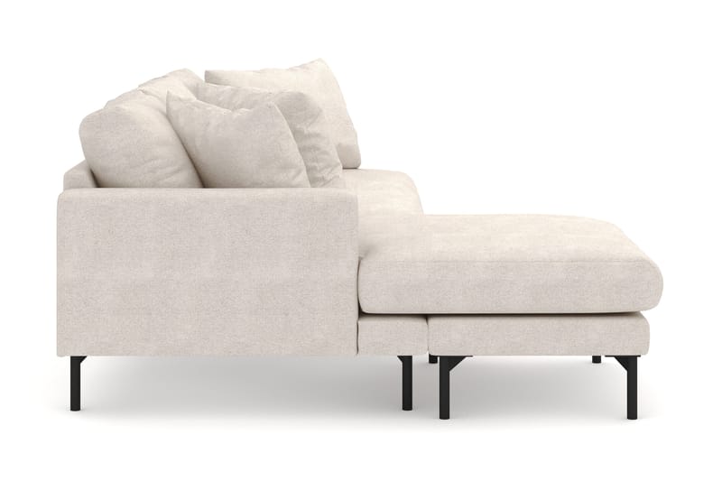 Menard 4-sits Vänstervänd L-formad Djup Divansoffa i Tyg - Beige - Möbler - Soffa - Divansoffor & schäslongsoffa