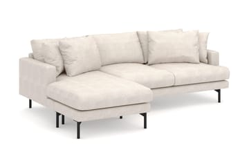 Menard 4-sits Vänstervänd L-formad Djup Divansoffa i Tyg - Beige - Möbler - Soffa - Divansoffor & schäslongsoffa