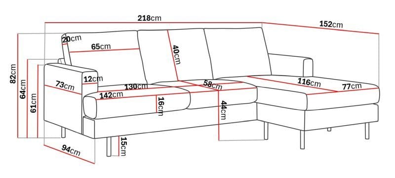 Menard Compact 3-sits Högervänd L-formad Divansoffa i Manchester - Mörkgrön - Möbler - Soffa - Divansoffor & schäslongsoffa