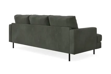 Menard Compact 3-sits Högervänd L-formad Divansoffa i Manchester - Mörkgrön - Möbler - Soffa - Divansoffor & schäslongsoffa