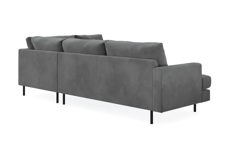 Menard Compact 4-sits Högervänd L-formad Schäslongsoffa i Manchester - Grå - Möbler - Soffa - Divansoffor & schäslongsoffa