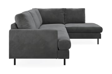 Menard Compact 4-sits Högervänd L-formad Schäslongsoffa i Manchester - Grå - Möbler - Soffa - Divansoffor & schäslongsoffa