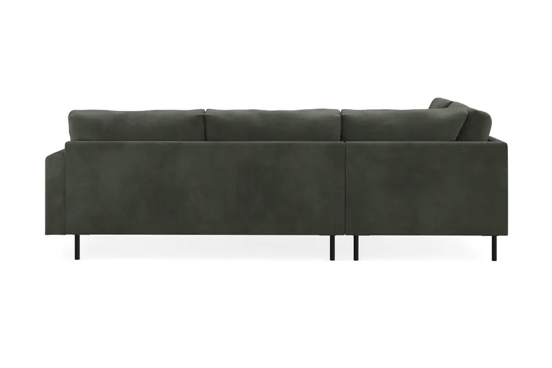 Menard Compact 4-sits Vänstervänd L-formad Schäslongsoffa i Manchester - Mörkgrön - Möbler - Soffa - Divansoffor & schäslongsoffa