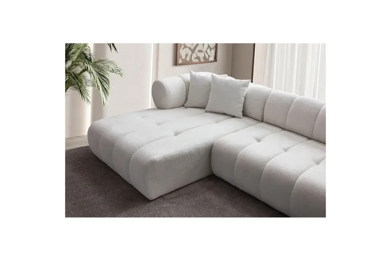 Mississauga Soffa med Divan 3-sits - Vit - Möbler - Soffa - Divansoffor & schäslongsoffa