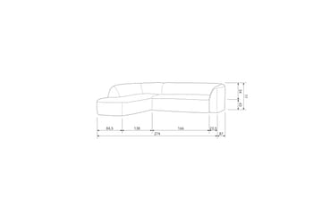 Mooli Soffa med Schäslong 3-sits - Naturmelange - Möbler - Soffa - Divansoffor & schäslongsoffa