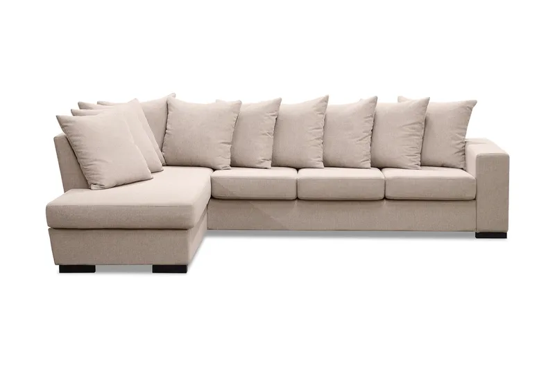 Nebraska Divansoffa 4-sits Vänster Kuvertkuddar, Beige