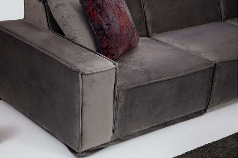 Nightcap Soffa m. Divan 4-sits - Grå - Möbler - Soffa - Modulsoffor - Komplett modulsoffa