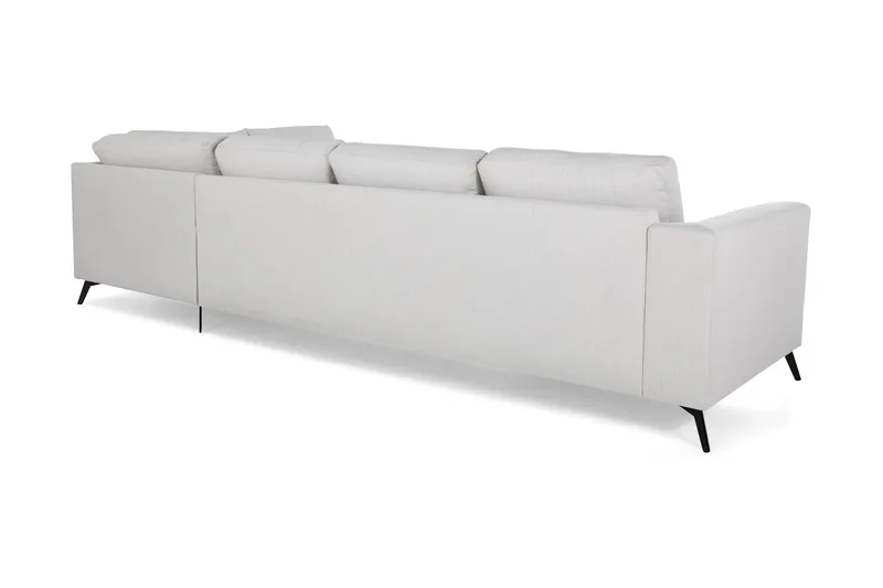 Ocean Lyx 4-sits Högervänd L-formad Schäslongsoffa i Tyg - Ljusgrå - Möbler - Soffa - Divansoffor & schäslongsoffa