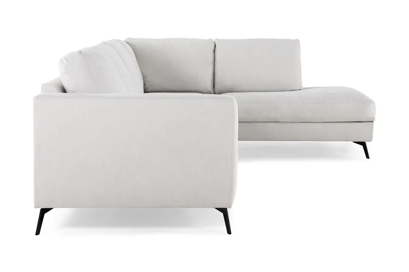 Ocean Lyx 4-sits Högervänd L-formad Schäslongsoffa i Tyg - Ljusgrå - Möbler - Soffa - Divansoffor & schäslongsoffa