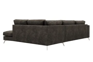 Ocean Lyx 4-sits Soffa med Schäslong Höger - Brun - Möbler - Soffa - Divansoffor & schäslongsoffa