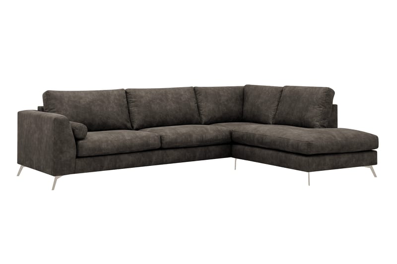 Ocean Lyx 4-sits Soffa med Schäslong Höger - Brun - Möbler - Soffa - Divansoffor & schäslongsoffa