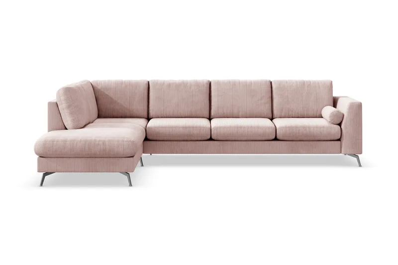 Ocean Lyx 4-sits Vänstervänd L-formad Schäslongsoffa i Manchester, Rosa
