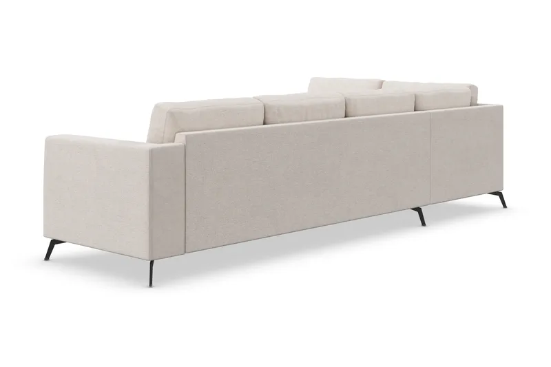 Ocean Lyx 4-sits Vänstervänd L-formad Schäslongsoffa i Tyg - Beige - Möbler - Soffa - Divansoffor & schäslongsoffa