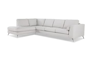 Ocean Lyx 4-sits Vänstervänd L-formad Schäslongsoffa i Tyg - Ljusgrå - Möbler - Soffa - Divansoffor & schäslongsoffa