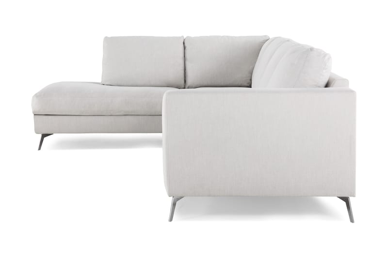 Ocean Lyx 4-sits Vänstervänd L-formad Schäslongsoffa i Tyg - Ljusgrå - Möbler - Soffa - Divansoffor & schäslongsoffa