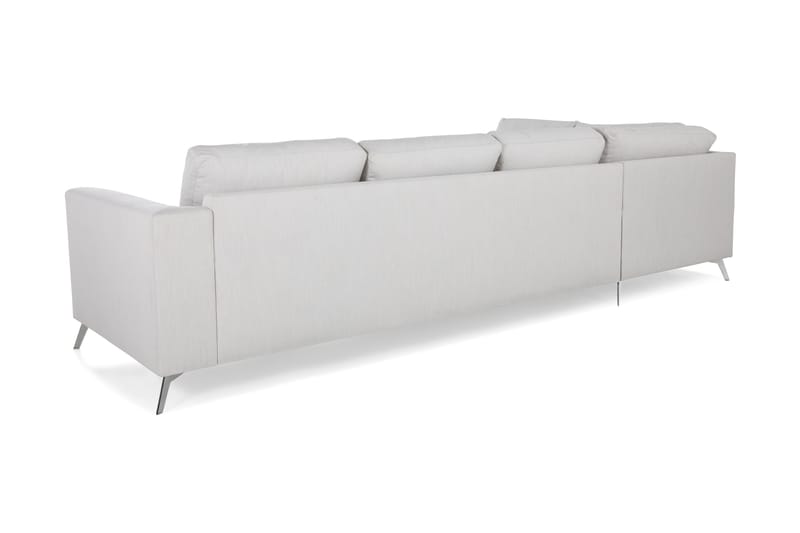 Ocean Lyx 4-sits Vänstervänd L-formad Schäslongsoffa i Tyg - Ljusgrå - Möbler - Soffa - Divansoffor & schäslongsoffa
