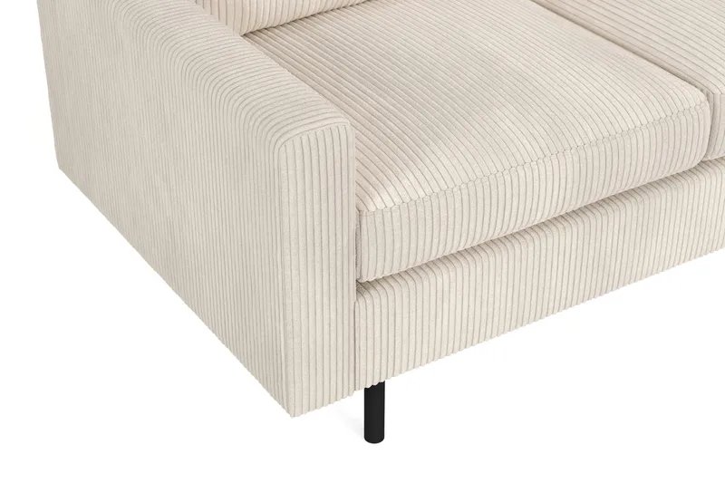Peppe 3-sits Vändbar L-formad Divansoffa i Manchester - Beige - Möbler - Soffa - Divansoffor & schäslongsoffa